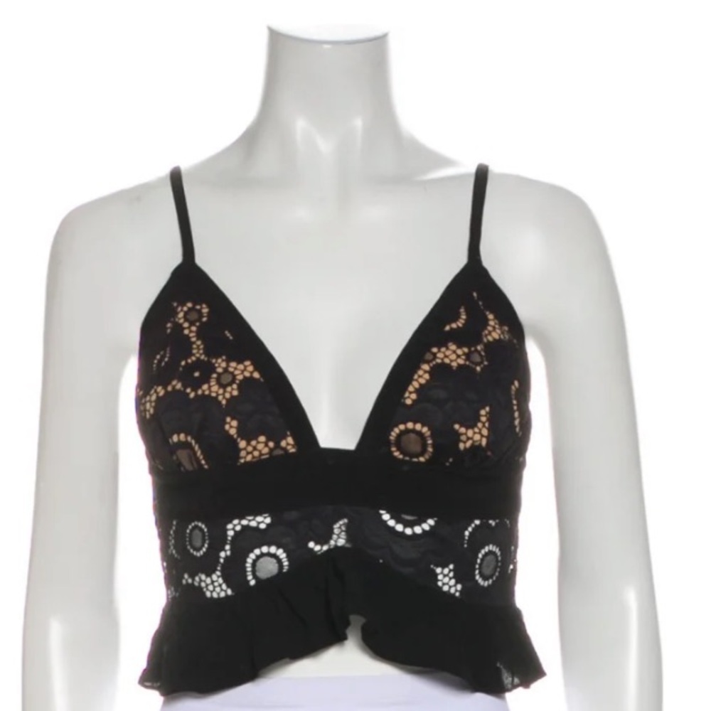 For Love And Lemons Black Lace Bandeau